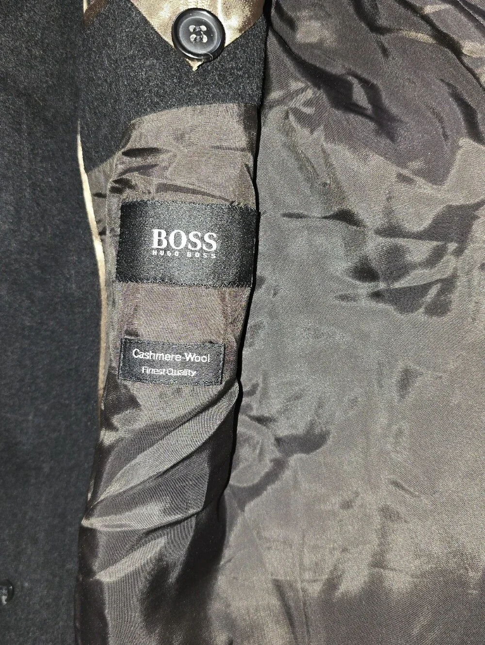 Hugo Boss Stratus Dark Wool/Cashmere Trench Coat
